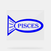 Pisces Star Sign Fish Acryl Bord (Voorkant)