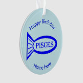 Pisces Star Sign Fish Acrylornament Ornament (voorkant)