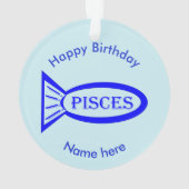 Pisces Star Sign Fish Acrylornament Ornament (achterkant)