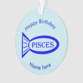 Pisces Star Sign Fish Acrylornament Ornament (voorkant)