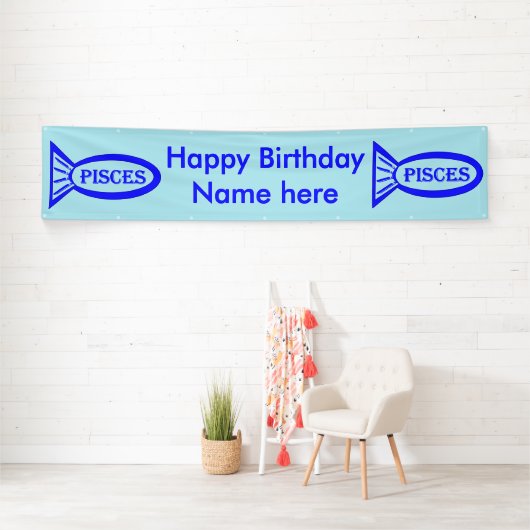 Pisces Star Sign Fish Banner (Insitu)