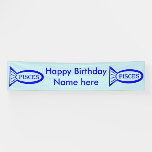 Pisces Star Sign Fish Banner (Horizontaal)