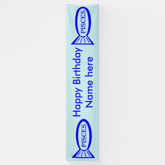 Pisces Star Sign Fish Banner (Verticaal)