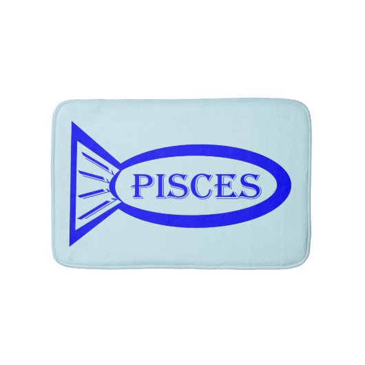Pisces Star Sign Fish Bath Mat (Voorkant)