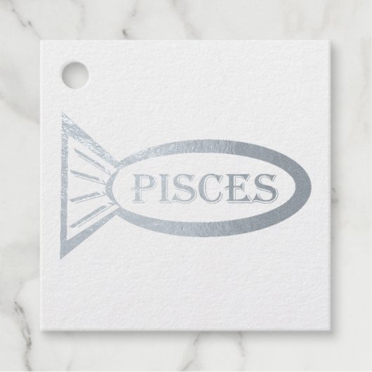 Pisces Star Sign Fish Bedankjes Labels (Voorkant)