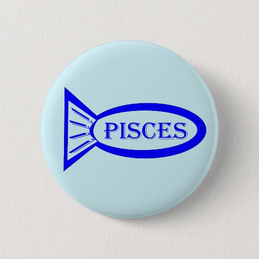 Pisces Star Sign Fish Button (Voorkant)