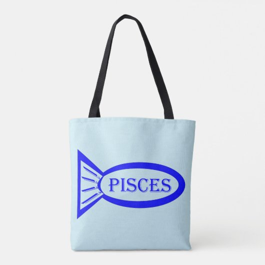 Pisces Star Sign Fish Canvas tas (Achterkant)