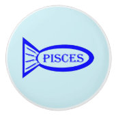 Pisces Star Sign Fish Ceramic Knoop Keramische Knop (Voorkant)