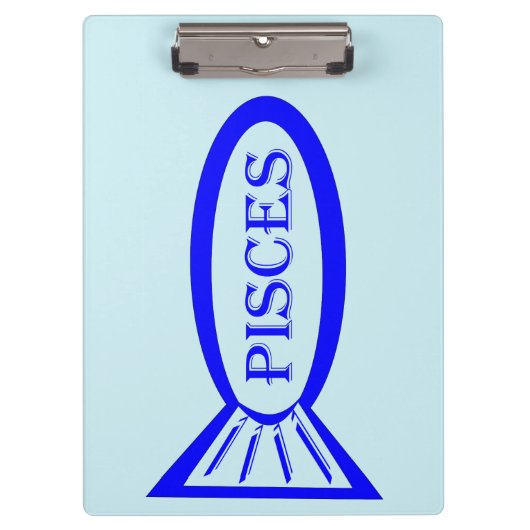 Pisces Star Sign Fish Cliboard Klembord (Voorkant)