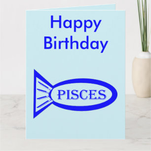 Pisces Star Sign Fish Custom Giant Kaart