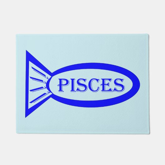 Pisces Star Sign Fish Deuren Mat (Voorkant)
