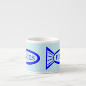 Pisces Star Sign Fish Espresso Mok (Voorkant)