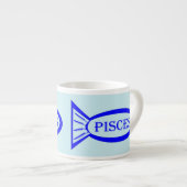 Pisces Star Sign Fish Espresso Mok (Voorkant rechts)