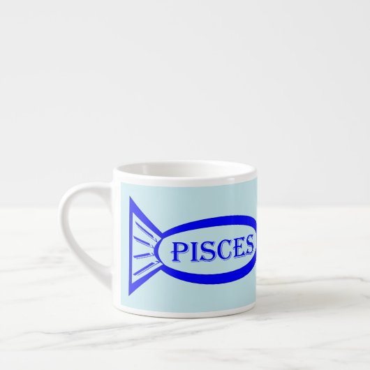 Pisces Star Sign Fish Espresso Mok (Links)