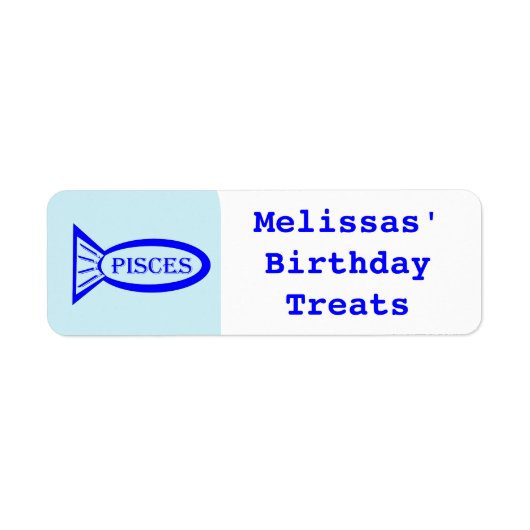Pisces Star Sign Fish Food Labels (Voorkant)