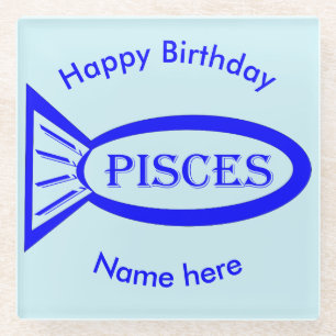 Pisces Star Sign Fish Glass Onderzetter