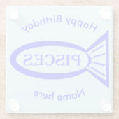 Pisces Star Sign Fish Glass Onderzetter (Achterkant)