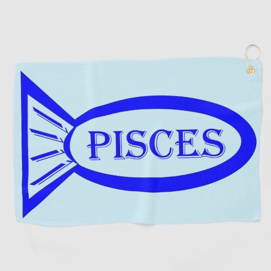 Pisces Star Sign Fish Golfhanddoek (Horizontaal)