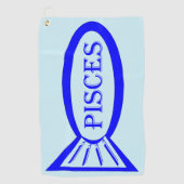 Pisces Star Sign Fish Golfhanddoek (Voorkant)