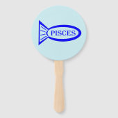 Pisces Star Sign Fish Hand Fan Handwaaier (Voorkant)