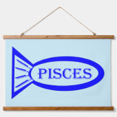 Pisces Star Sign Fish Hangend Wandkleed (Voorkant)