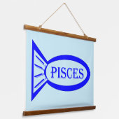 Pisces Star Sign Fish Hangend Wandkleed (Gebogen)
