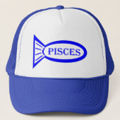 Pisces Star Sign Fish Hat Trucker Pet (Voorkant)