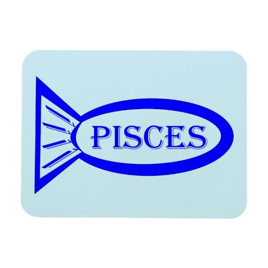 Pisces Star Sign Fish Magnet Magneet (Horizontaal)