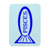 Pisces Star Sign Fish Magnet Magneet (Verticaal)