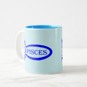 Pisces Star Sign Fish Mok (Voorkant links)