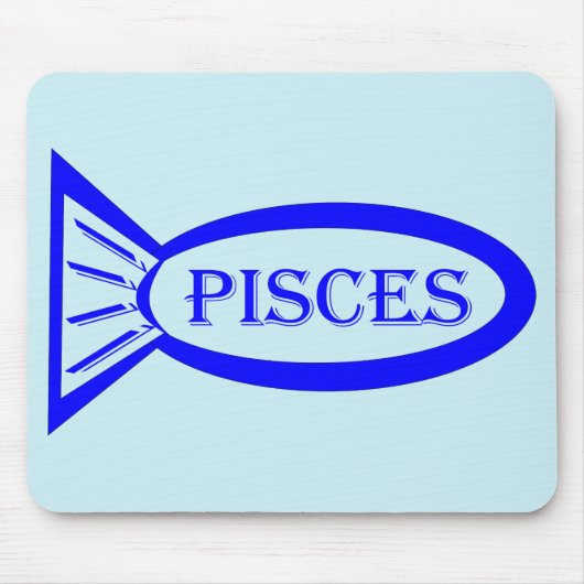 Pisces Star Sign Fish Mousepad Muismat (Voorkant)