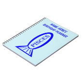 Pisces Star Sign Fish Notitieboek (Linkerzijde)