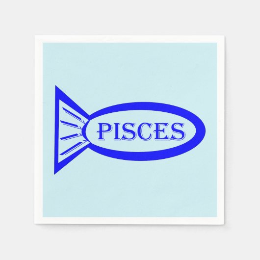 Pisces Star Sign Fish Paper Napkins Servetten (Voorkant)
