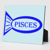 Pisces Star Sign Fish Plaque Fotoplaat (Zijkant)
