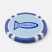 Pisces Star Sign Fish Poker Chips (Enkel)