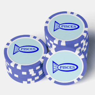 Pisces Star Sign Fish Poker Chips