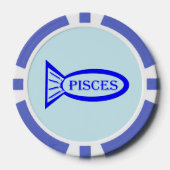 Pisces Star Sign Fish Poker Chips (Voorkant)