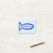 Pisces Star Sign Fish Post waarop Pad staat Post-it® Notes (Op bureau)