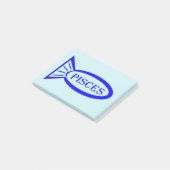 Pisces Star Sign Fish Post waarop Pad staat Post-it® Notes (Schuin)