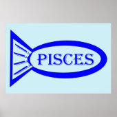Pisces Star Sign Fish Poster (Voorkant)