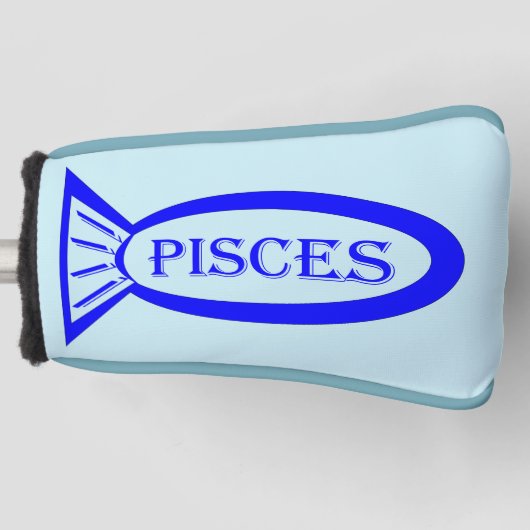 Pisces Star Sign Fish Putter Hoesje Golfheadcover (Voorkant)