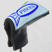 Pisces Star Sign Fish Putter Hoesje Golfheadcover (3/4 voorkant)