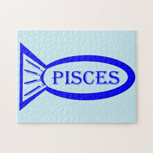 Pisces Star Sign Fish Puzzle Legpuzzel (Horizontaal)