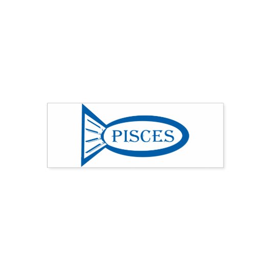 Pisces Star Sign Fish Self Inking Stamp Zelfinktende Stempel (Design)