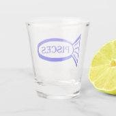 Pisces Star Sign Fish Shot Glas (Achterkant)
