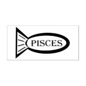 Pisces Star Sign Fish Wood Art Stempel (Afrduk)