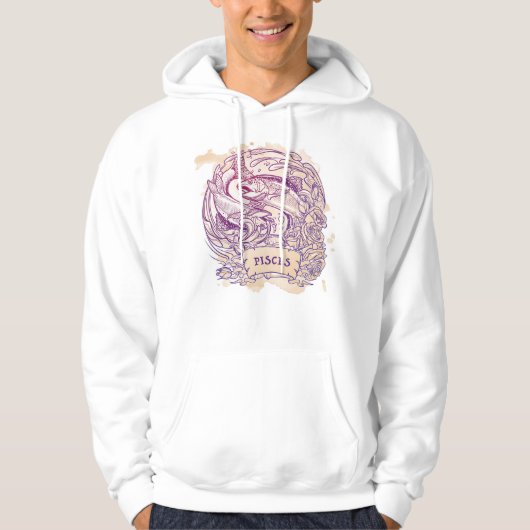 Pisces Star Sign Sweatshrit Hoodie (Voorkant)