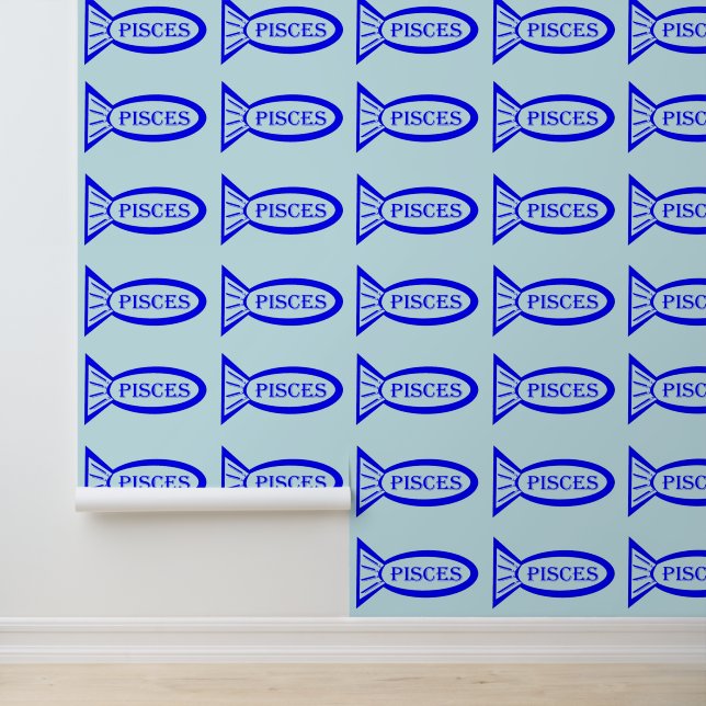 Pisces Star Sign Vis gepatterd Behang (Applicatie)