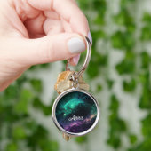 Pisces Starry Sky Zodiac Sleutelhanger met aangepa (Hand)