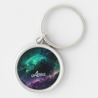 Pisces Starry Sky Zodiac Sleutelhanger met aangepa
